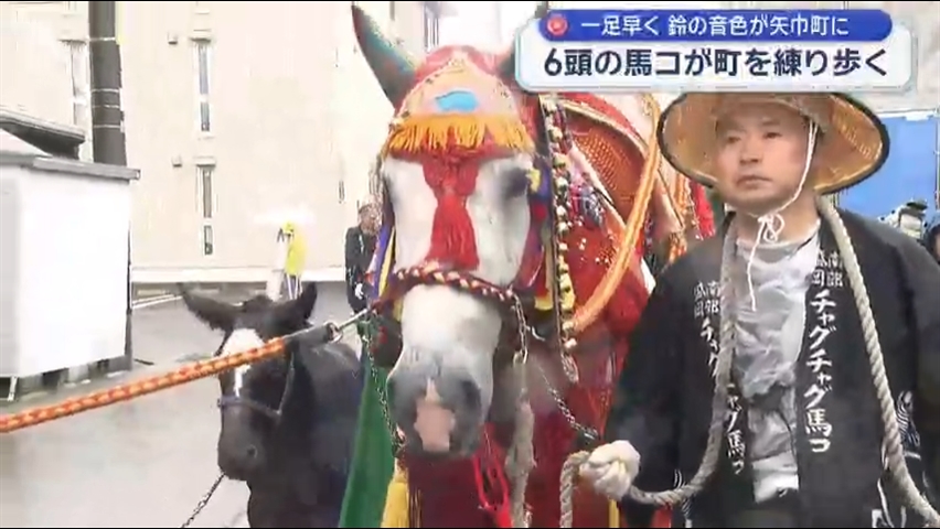一足早く鈴の音が響く　チャグ馬前祝祭【岩手・矢巾町】　