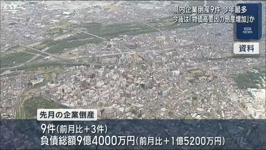 ７月の倒産件数　月別で今年最多に【岩手】