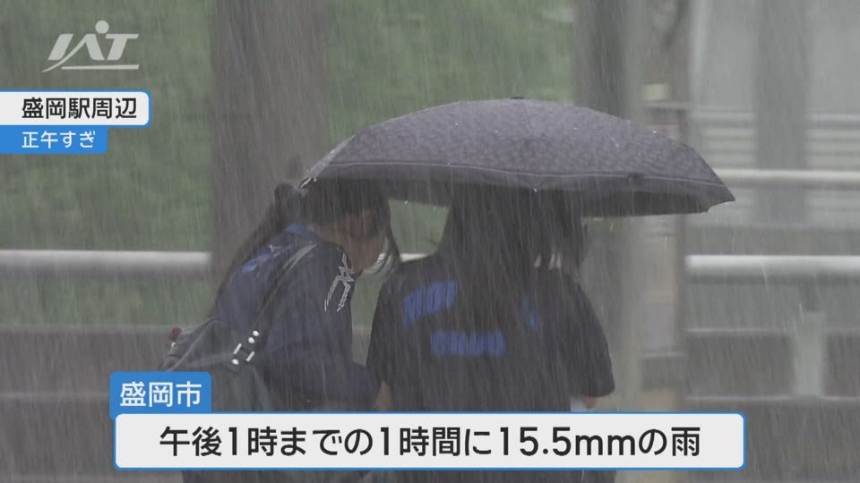 盛岡で突然の雨　１時間に１５．５ミリ【岩手】