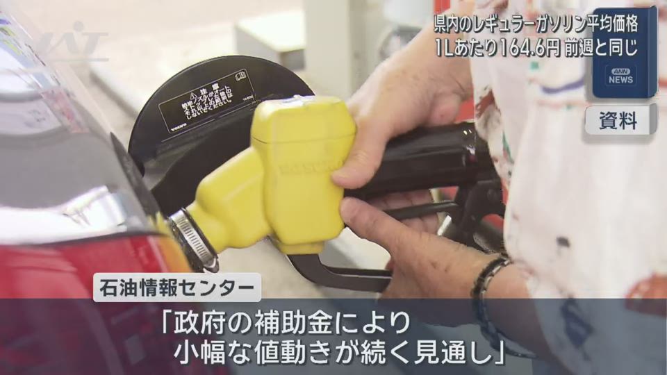 県内のガソリン平均価格　１６４．６円　前週と同じ【岩手】