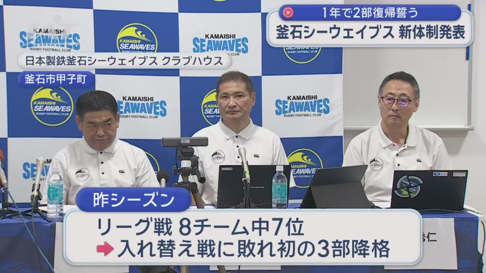１年で「２部復帰」を　釜石ＳＷ新体制発表【岩手・釜石市】