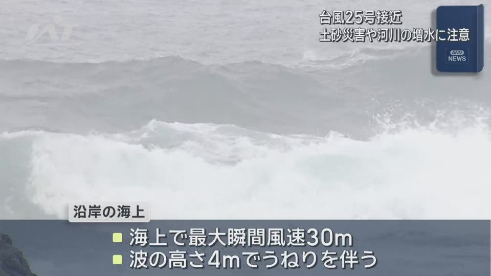 台風２５号接近