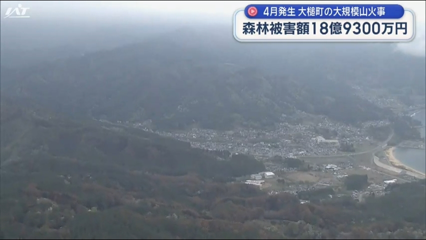 ４月に発生した大規模な山火事　森林被害の調査結果が明らかに【岩手・大槌町】