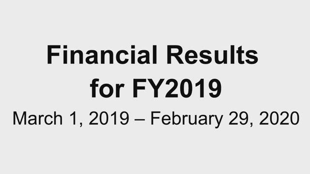 AEON MALL Co., Ltd. Financial Results for FY2019 March 1, 2019 - February 29, 2020