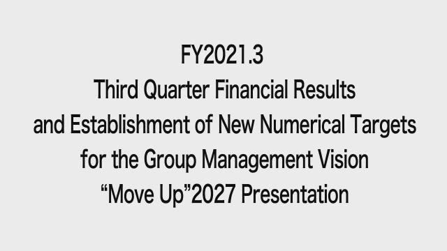 East Japan Railway Co. FY2021.3 Third Quarter Financial Results and Establishment of New Numerical Targets for the Group Management Vision “Move Up”2027 Presentation