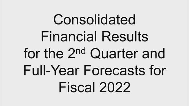 Olympus Corporation Consolidated Financial Results for the 2nd Quarter and Full-Year Forecasts for Fiscal 2022