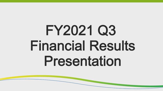 DAIICHI SANKYO COMPANY, LIMITED FY2021 Q3 Financial Results Presentation