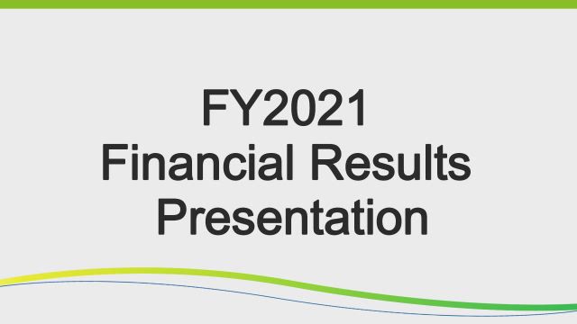 DAIICHI SANKYO COMPANY, LIMITED FY2021 Financial Results Presentation