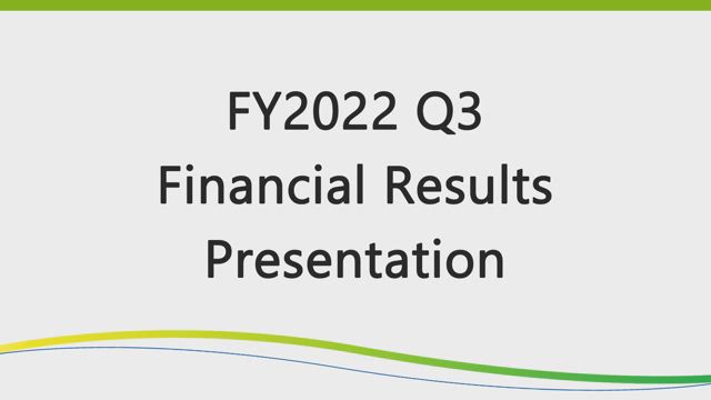 DAIICHI SANKYO COMPANY, LIMITED FY2022 Q3 Financial Results Presentation