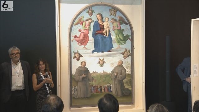 ルネサンス絵画の名作・ペルジーノの「正義の旗」 万博イタリア館で