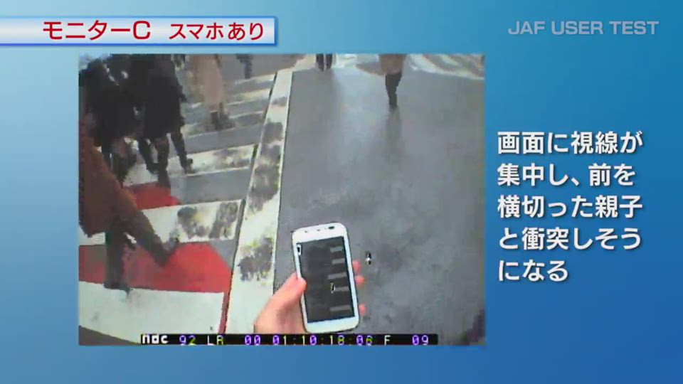 歩行中の ながらスマホ の危険