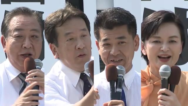 立憲民主党代表選　４候補が福岡市のJR博多駅前で演説会　地方票の割合が半分の代表戦で熱のこもった訴えで支持訴える