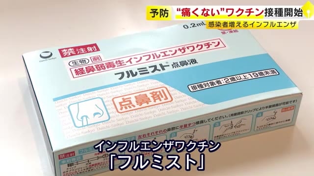 「親も子供もラク」インフルエンザ“痛くないワクチン接種”始まる　スプレー式「フルミスト」1回接種でOKの一方リスクも　福岡