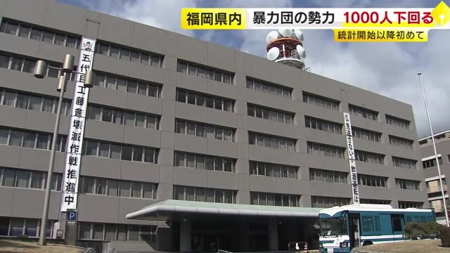 福岡県内の暴力団勢力　初の1000人割れ　ピーク時から7割以上減　工藤会は230人に