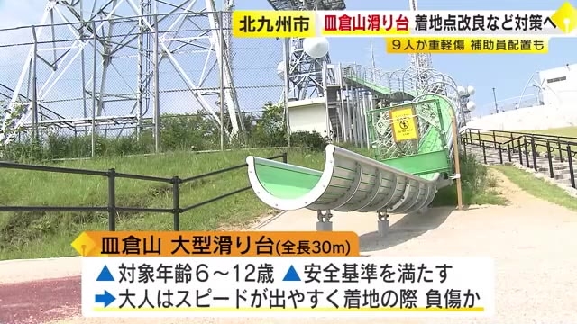 「滑り台サポーター配置」など安全対策3本柱を発表　皿倉山のスライダーで骨折など9人けが　市長「安心を確かなものに」　福岡・北九州市