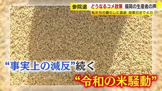 【参院選】どうなるコメ政策　福岡の生産者「収入を担保してくれないと」　販売店からは米騒動収まりつつも懸念の声
