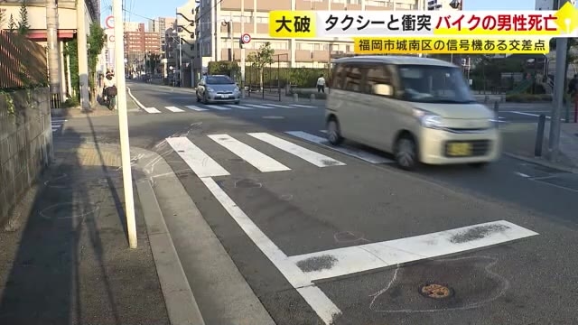 タクシーとバイクの衝突事故…バイク大破し運転の男性（43）死亡　元プロ野球選手か　現場は信号機ある交差点　福岡